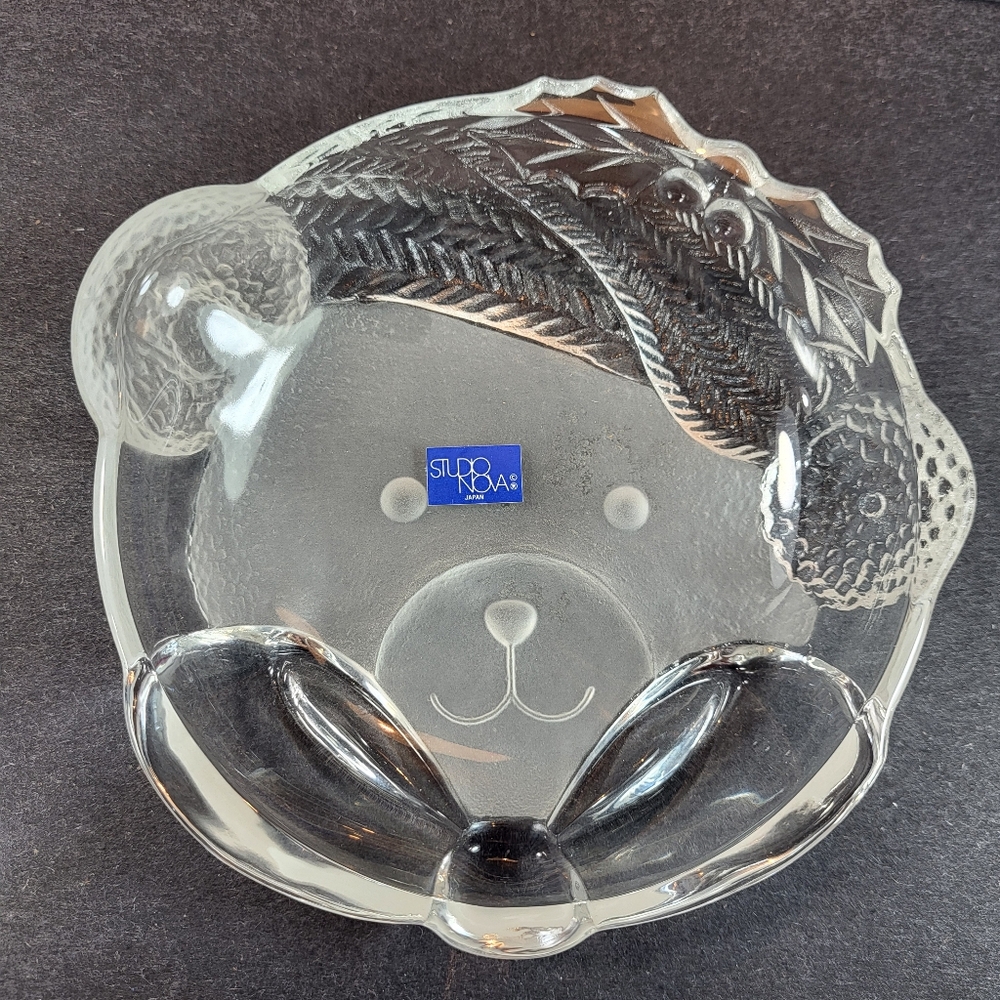 Studio Nova Crystal Bear Sweet DISH 5" Christmas Bear Necessity Candy Trinket